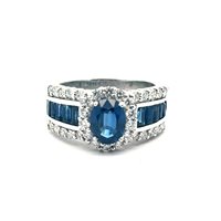 Ring Woman in White Gold Zaffiro COLORE Cianfrone Gioielli ZMCM